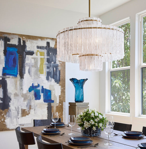 OTHELLO 9-Light Chandelier – Aged Brass