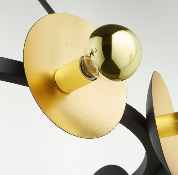 Artemis Chandelier | Noir And Gold Leaf – Large