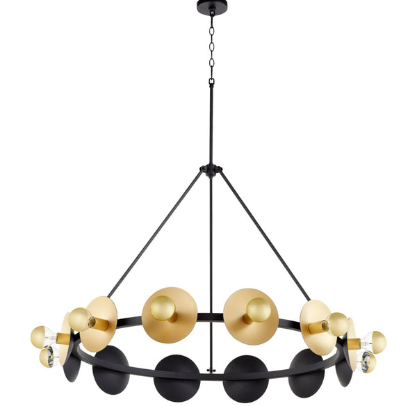 Artemis Chandelier | Noir And Gold Leaf – Large