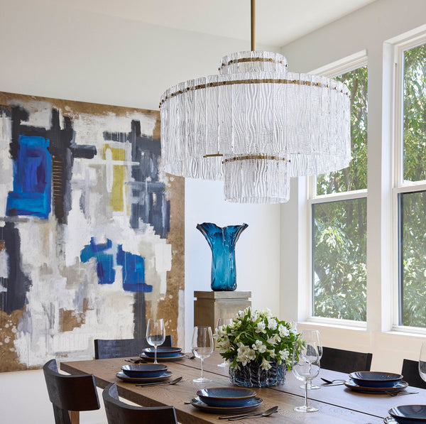 OTHELLO 9-Light Chandelier – Aged Brass