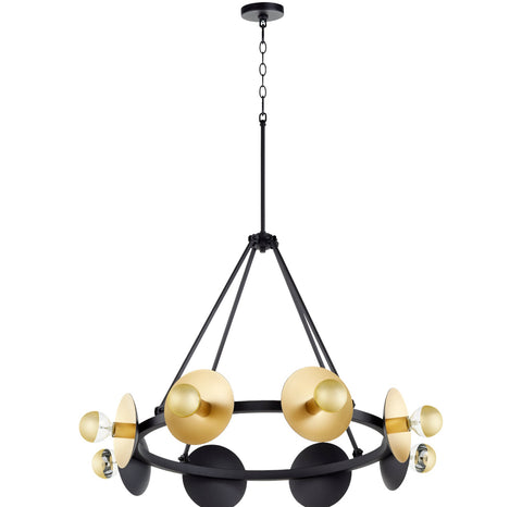 Artemis Chandelier | Noir And Gold Leaf – Medium