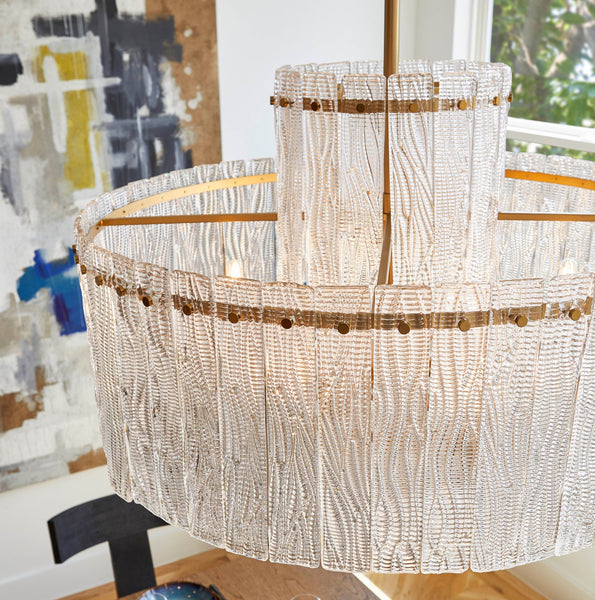 OTHELLO 9-Light Chandelier – Aged Brass