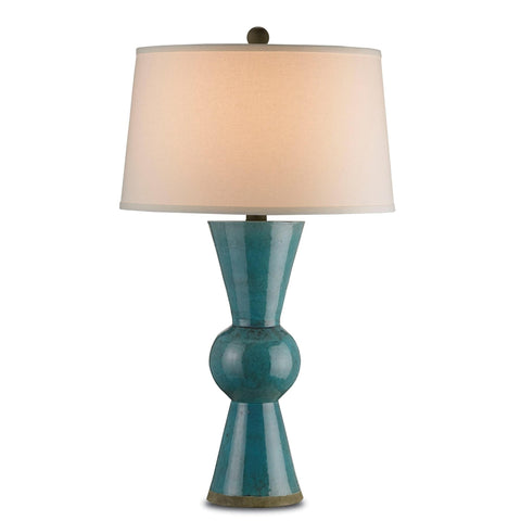Table Lamps Currey & Company UPBEAT TABLE LAMP - TEAL - Magi Home