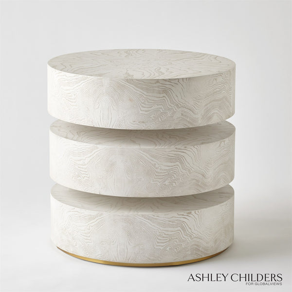 Pivot End Table - Cream