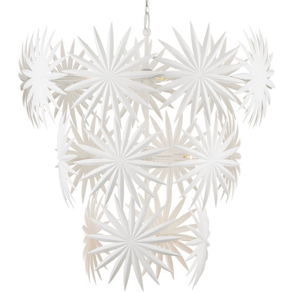 Bismarkia Large White Chandelier