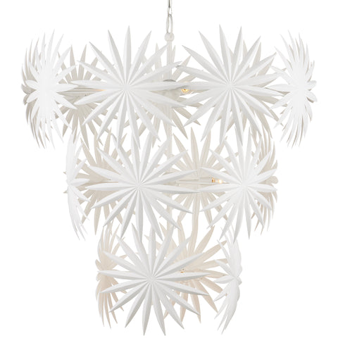 Bismarkia Large White Chandelier