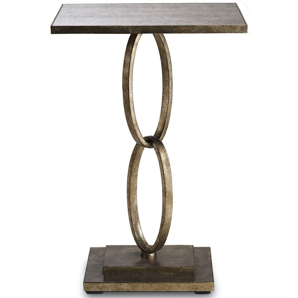 Accent Tables Currey & Company BANGLE ACCENT TABLE, SILVER LEAF - Magi Home