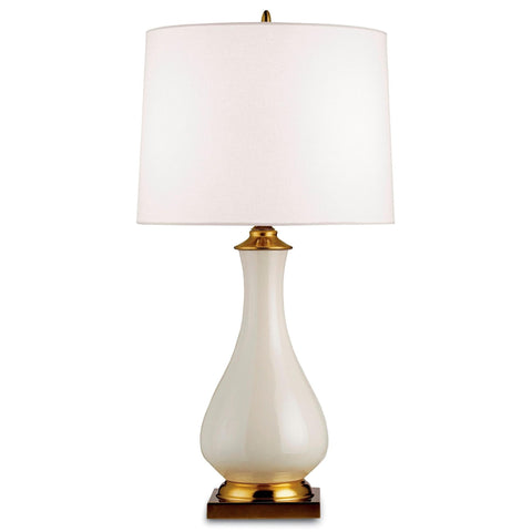 Table Lamps Currey & Company LYNTON TABLE LAMP - WHITE - Magi Home