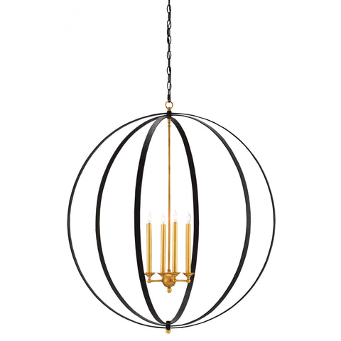Chandelier Currey & Company OGDEN ORB CHANDELIER - Magi Home