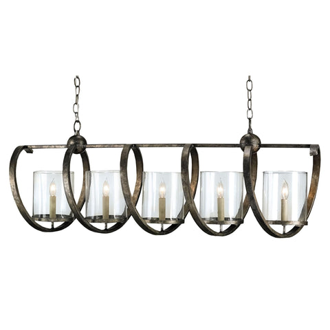 Chandelier Currey & Company MAXIMUS RECTANGULAR CHANDELIER - Magi Home