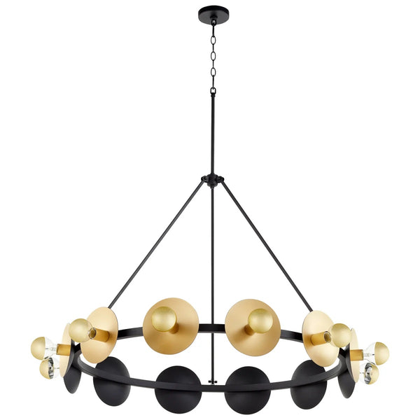 Artemis Chandelier | Noir And Gold Leaf - Large