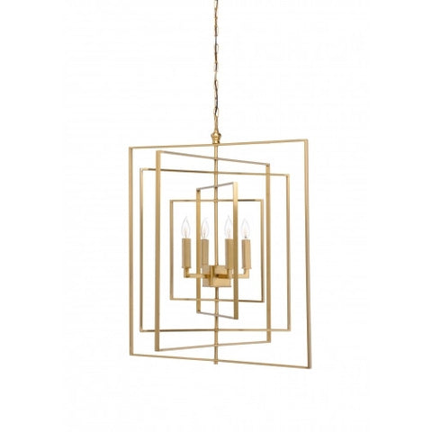 Chandelier Chelsea House CUBE CHANDELIER - ANTIQUE BRASS - Magi Home
