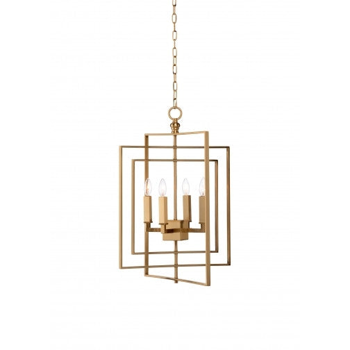 Chandelier Chelsea House CUBE CHANDELIER - GOLD (SM) - Magi Home