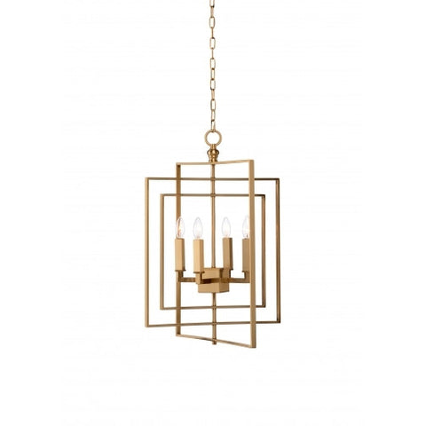 Chandelier Chelsea House CUBE CHANDELIER - GOLD (SM) - Magi Home
