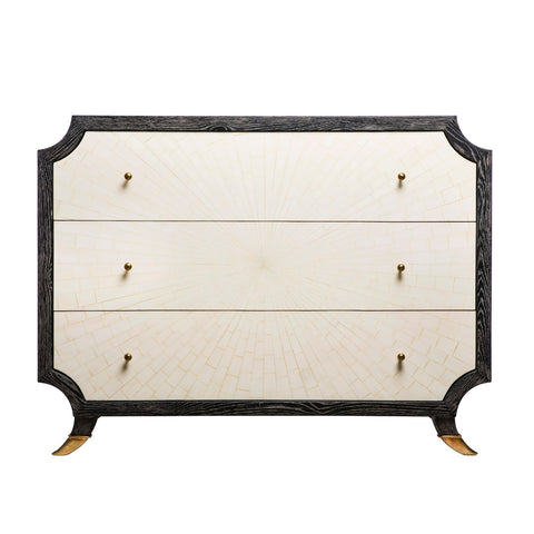 Cabinets and Chests Emporium Home Bone Burst Chest, Ebony Cerused Oak - Magi Home