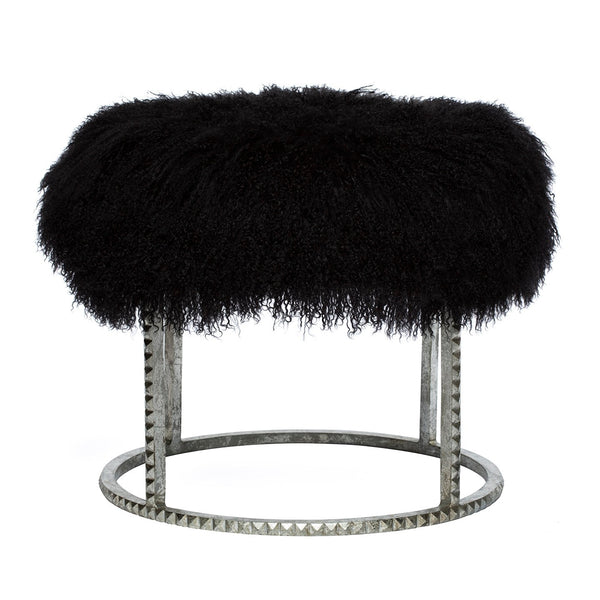 Stools and Ottomans Emporium Home Stud Pouf - Silver - Magi Home
