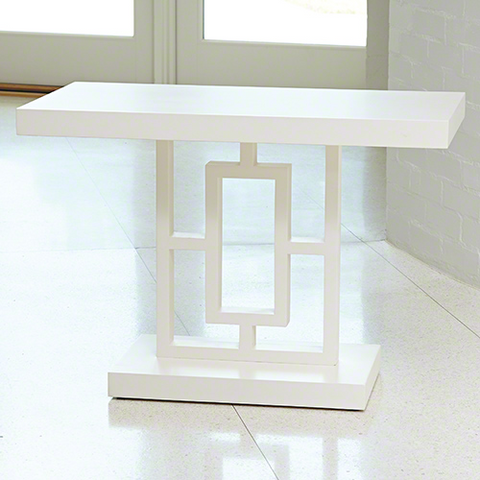 Accent Tables Global Views Grid Block Side Table - White - Magi Home
