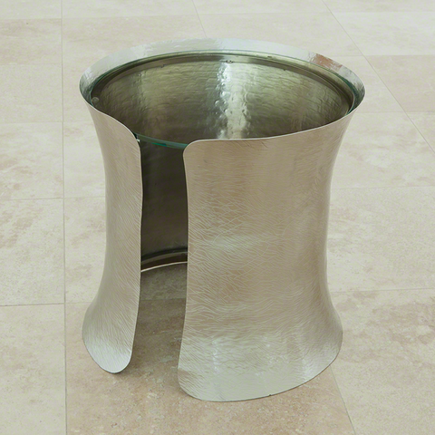 End Tables Global Views Cuff Side Table - Nickel - Magi Home
