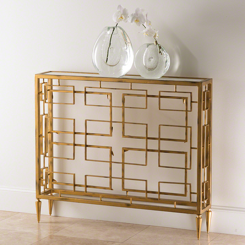 Consoles Global Views Open Block Console - Gold - Magi Home
